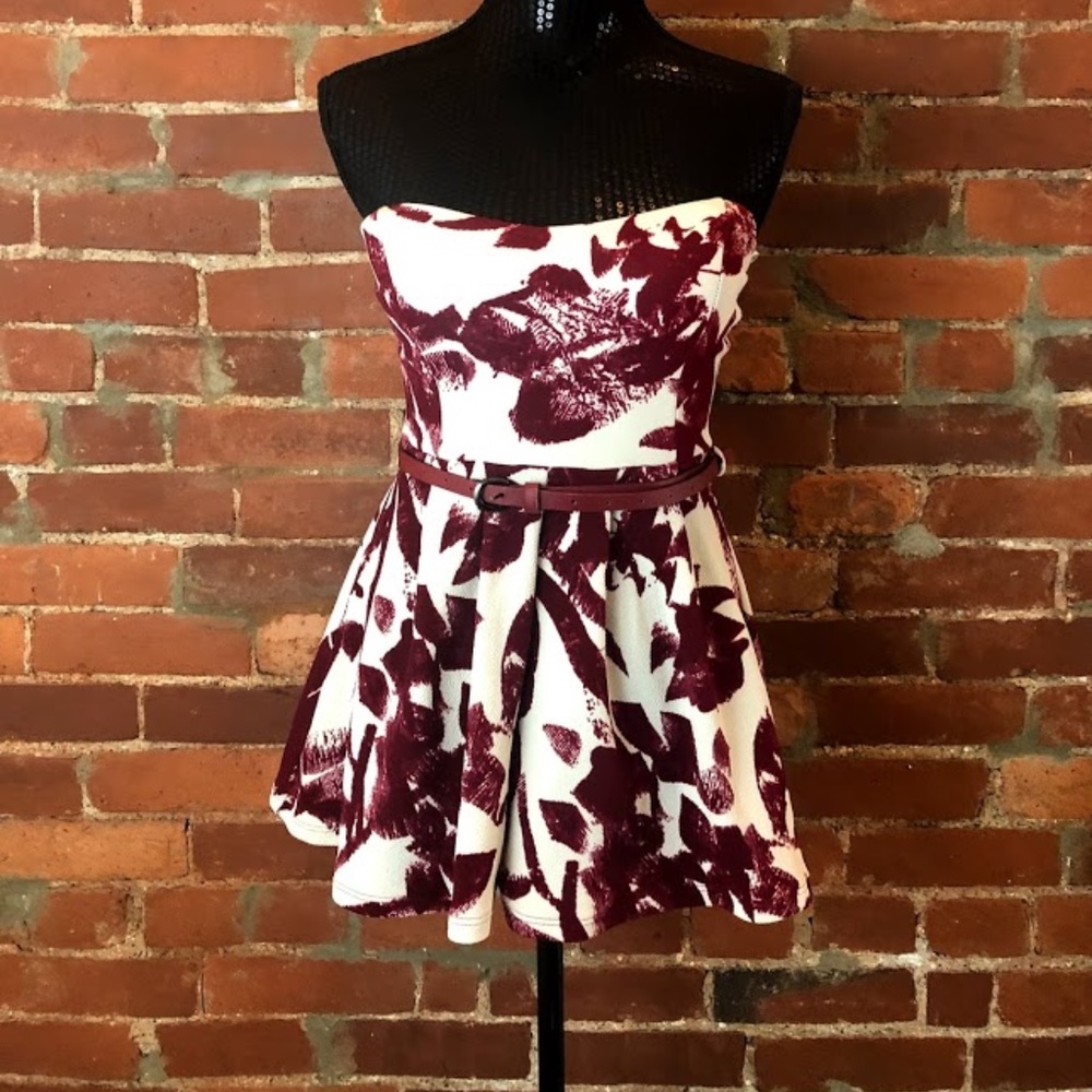 Strapless Romper w/Belt